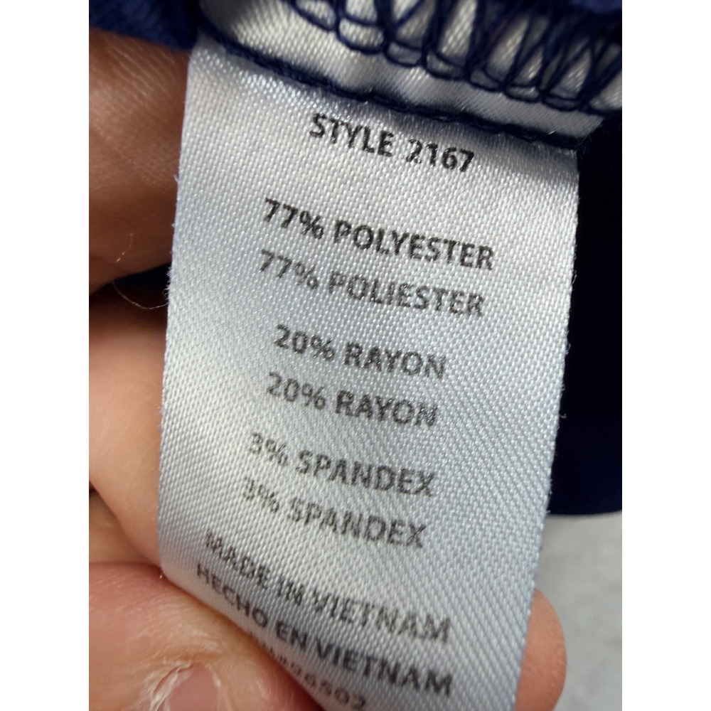 Healing Hands Purple Label Navy Blue Y-Neck Scrub Top Style 2167 XS - Picture 6 of 10